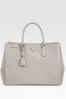 Prada Saffiano Lux Double-zip Tote Bag - Lyst