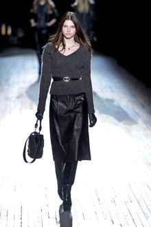 Theyskens' Theory Fall 2012 Long Sleeve V-neck Sweater in Grey - Lyst