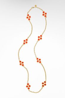 Tory Burch Cole Enamel Clover Rosary Necklace - Lyst