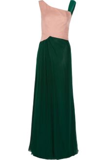 Valentino Twotone Silk Dress - Lyst