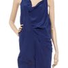 Vanessa Bruno Embroidered Silk Charmeuse Dress in Blue - Lyst