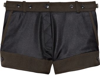 Vanessa Bruno Two-tone Wool Shorts - Lyst