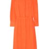 A.l.c. Delilah Washed Silkgeorgette Midi Dress in Orange - Lyst
