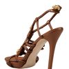 Alexander Mcqueen Braided High Heel Sandal in Brown - Lyst