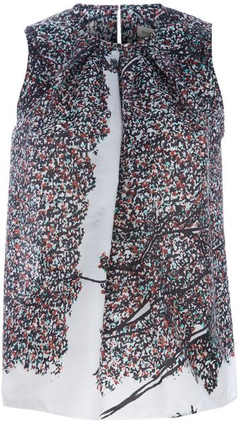 Balenciaga Printed Sleeveless Top - Lyst