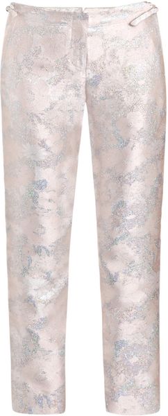 Christopher Kane Metallic Brocade Trousers in Pink - Lyst