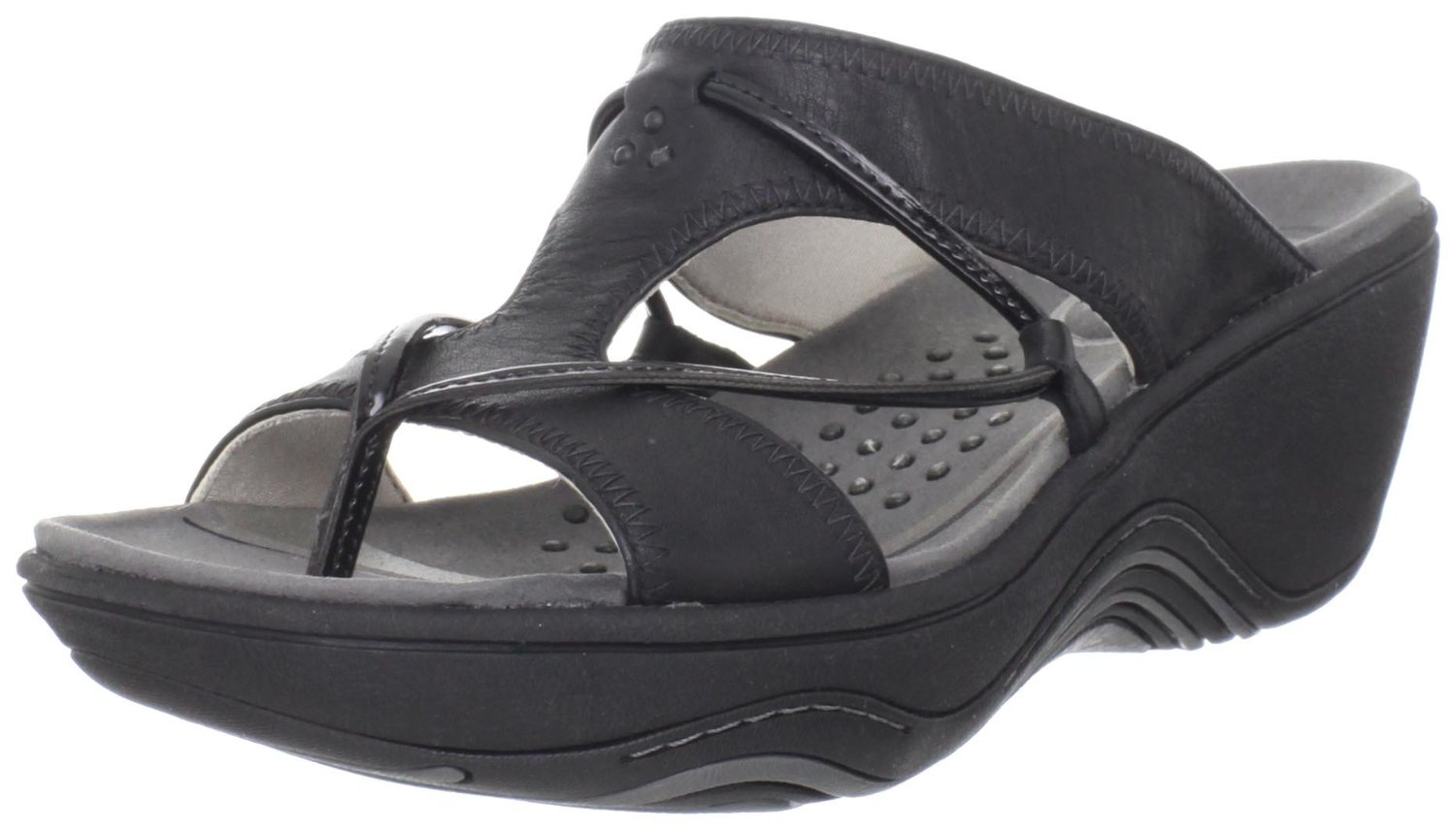 clarks black sandals