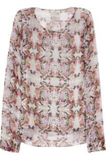 Erdem Antonia Printed Silk-voile Blouse - Lyst