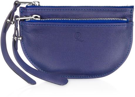 Mcq By Alexander Mcqueen Mcq  Collar Stud Zippered Wallet in Blue - Lyst