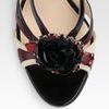 Prada Embellished Patent Leather Slingback Wedge Sandals in Brown (greenmulti) - Lyst