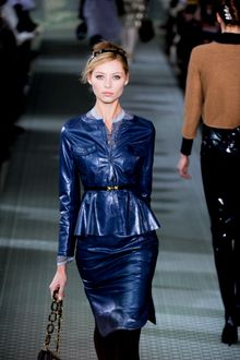 Tory Burch Fall 2012 Thin Black Belt with Gold Clasps - Lyst