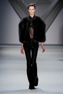 Vera Wang Fall 2012 Geometric Print Tailored Flare Pants - Lyst