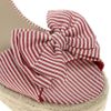 Asos Collection Asos Violet Flatforms with Bow in Pink (redwhitestripe) - Lyst