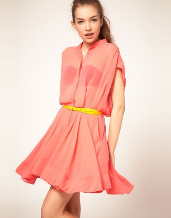 Full Circle Shirt Dress - Lyst