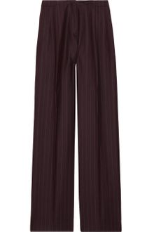 Jil Sander Pinstriped Wide-leg Wool-blend Pants - Lyst
