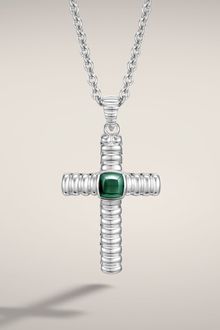 John Hardy Small Cross Pendant On Chain Necklace - Lyst