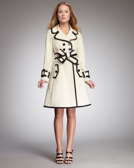 Kate Spade Topliner Twotone Trenchcoat in Beige (perfect beige) - Lyst