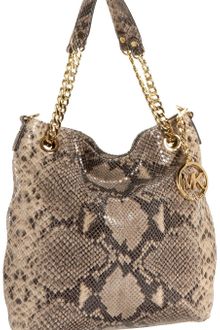 Michael by Michael Kors Michael Michael Kors Jet Set Chain Medium Python-embossed Shoulder Tote - Lyst