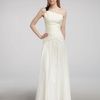 Ml Monique Lhuillier Contraststrap Oneshoulder Gown in Beige (cream) - Lyst