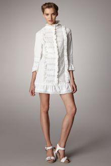 RED Valentino Ruffled Lace Dress - Lyst