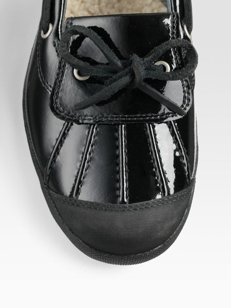 patent leather in rain