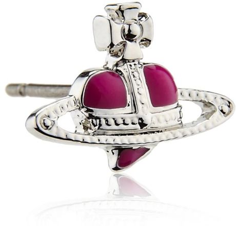 earrings westwood vivienne orb silver lyst purple womens