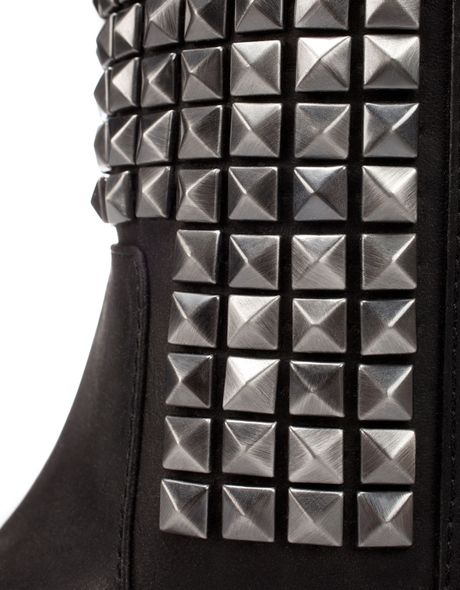 zara micro studded boots