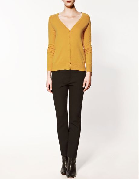 Zara Basic Cardigan in Orange