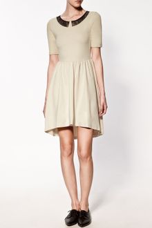 Zara Dress with Lace Collar - Lyst