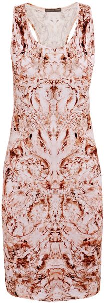 Alexander McQueen Mother Of Pearl Tank Dress - Lyst