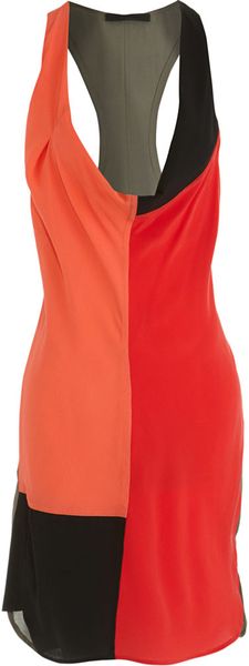 Alexander Wang Color Block Swimsuit Dress in Gray (granite) - Lyst