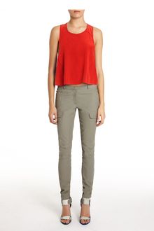 Alexander Wang Cropped Front Racerback Tank - Lyst