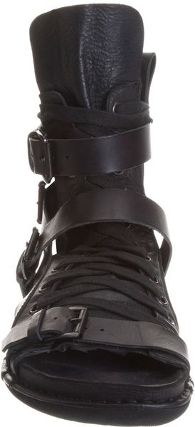 Ann Demeulemeester Lace-up Gladiator Sandal in Black for Men | Lyst