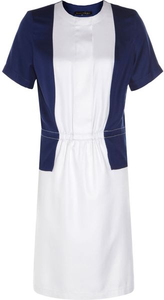  Colorblock Silk Dress 