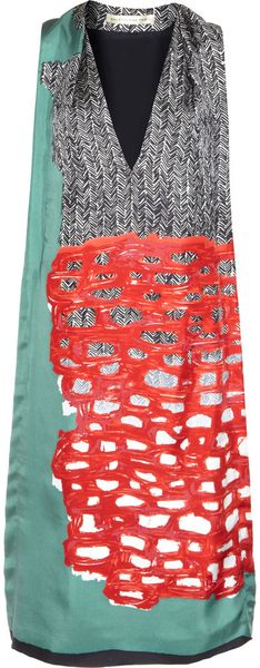  Printed Wrap Dress 