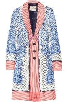 Etro Printed Silk-twill Coat - Lyst