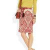 Etro PaisleyPrint Silk Skirt in Red - Lyst