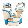 Giuseppe Zanotti Wedge Sandals in Blue (n) - Lyst