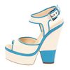 Giuseppe Zanotti Wedge Sandals in Blue (n) - Lyst