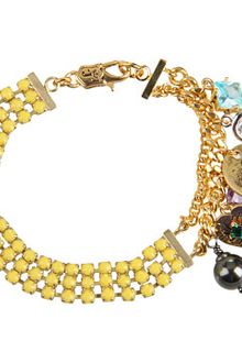 Juicy Couture Starlet Rhinestone Chain Charm Bracelet - Lyst