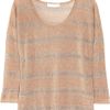 Kain Raine Striped Openknit Linenblend Sweater in Brown (café) - Lyst