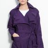 Kenneth Cole Double Collar Trench Coat in Purple - Lyst