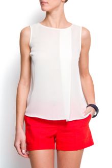Mango Sheer Top - Lyst