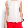 Mango Sheer Top in White (bp) - Lyst