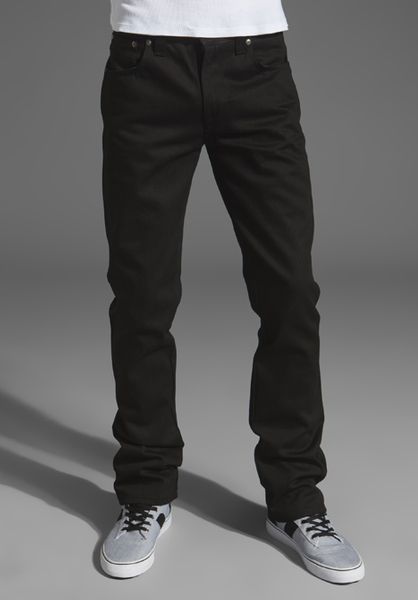 Nudie Jeans Slim Jim in Black for Men (black black twill) - Lyst