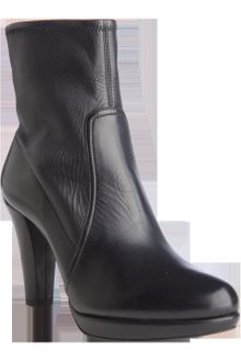 Prada Sport Black Leather Ankle Booties - Lyst