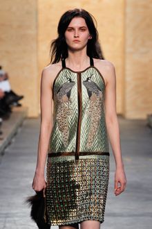 Proenza Schouler Fall 2012 Fur Trimmed Fold Over Clutch - Lyst