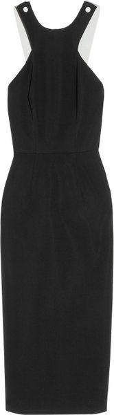 Victoria Beckham Stretchcrepe Cutaway Dress in Black - Lyst