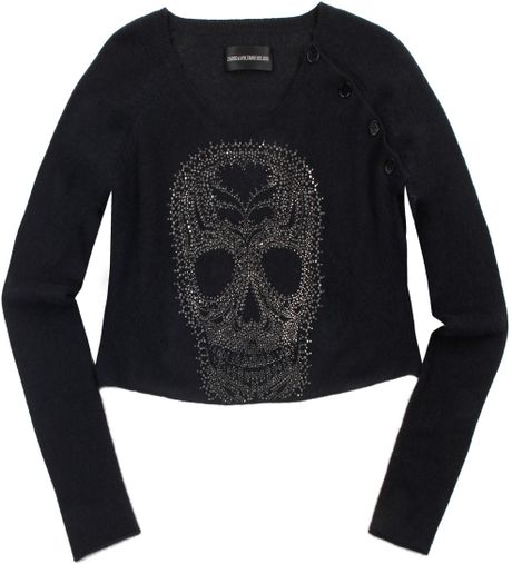 Zadig & Voltaire Sweater Reglis Cut Bis Deluxe in Black - Lyst