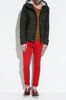 Zara Green Hooded Parka - Lyst